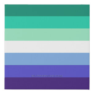 SlipperyJoe's trans-inclusive gay men's flag palet Faux Canvas Print