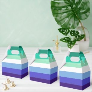 SlipperyJoe's trans-inclusive gay men's flag palet Favor Boxes