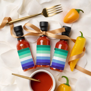 SlipperyJoe's trans-inclusive gay men's flag palet Hot Sauces