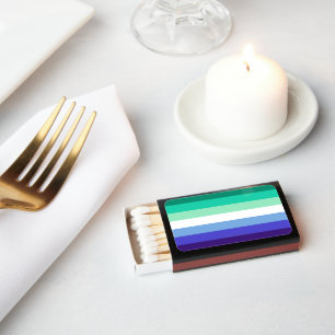 SlipperyJoe's trans-inclusive gay men's flag palet Matchboxes
