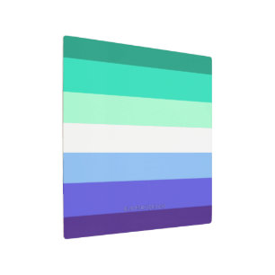 SlipperyJoe's trans-inclusive gay men's flag palet Metal Print