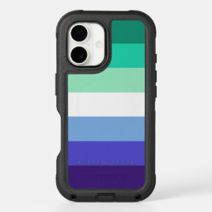 SlipperyJoe's trans-inclusive gay men's flag palet iPhone 16 Case