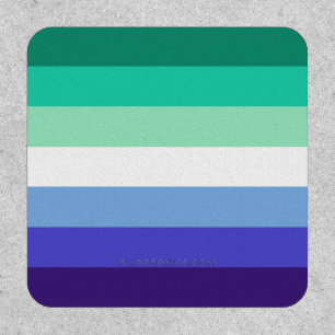 SlipperyJoe's trans-inclusive gay men's flag palet Patch