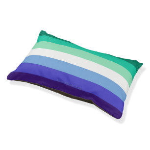 SlipperyJoe's trans-inclusive gay men's flag palet Pet Bed