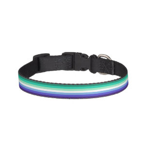 SlipperyJoe's trans-inclusive gay men's flag palet Pet Collar
