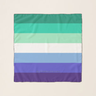 SlipperyJoe's trans-inclusive gay men's flag palet Scarf