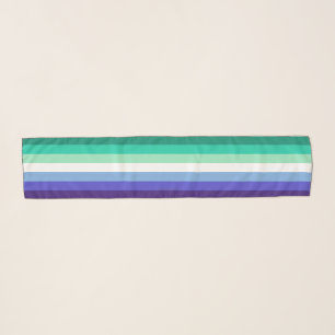 SlipperyJoe's trans-inclusive gay men's flag palet Scarf