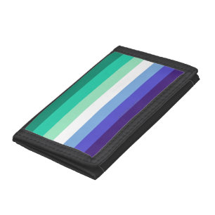 SlipperyJoe's trans-inclusive gay men's flag palet Tri-fold Wallet