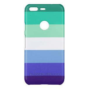 SlipperyJoe's trans-inclusive gay men's flag palet Uncommon Google Pixel Case
