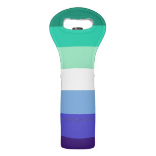 SlipperyJoe's trans-inclusive gay men's flag palet Wine Bag