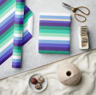 SlipperyJoe's trans-inclusive gay men's flag palet Wrapping Paper