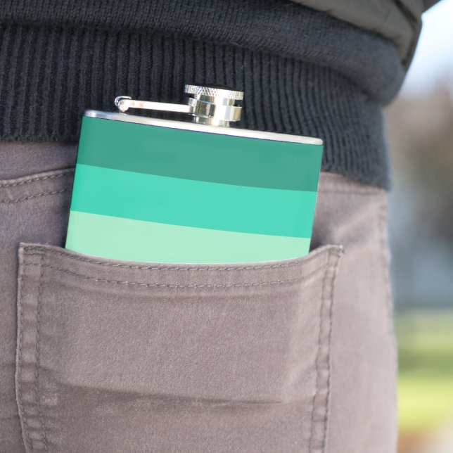 SlipperyJoe's Trans-Inclusive Gay Men's Pride Flag Flask (In Situ)