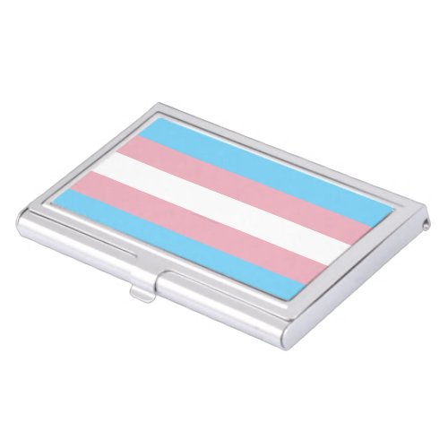 SlipperyJoes transgender pride flag diversity rig Business Card Case