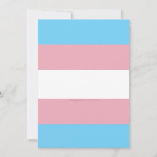 SlipperyJoes transgender pride flag diversity rig Holiday Card