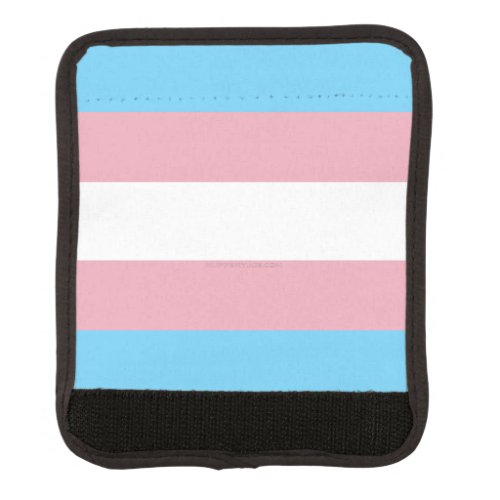 SlipperyJoes transgender pride flag diversity rig Luggage Handle Wrap