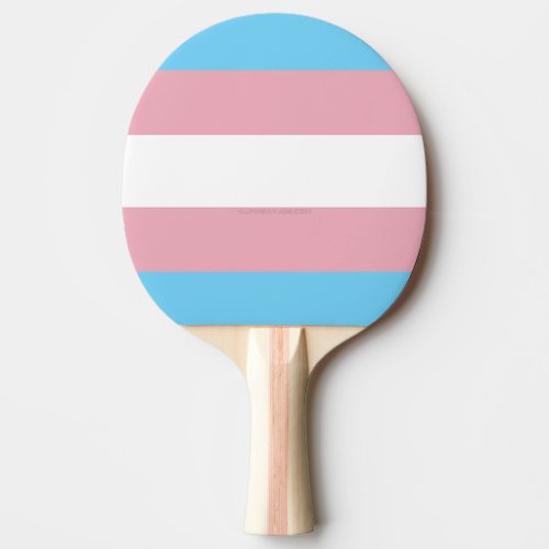 SlipperyJoes transgender pride flag diversity rig Ping Pong Paddle