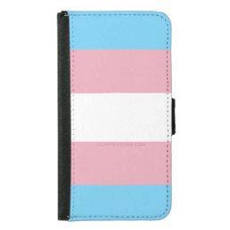 SlipperyJoe&#39;s transgender pride flag diversity rig Samsung Galaxy S5 Wallet Case