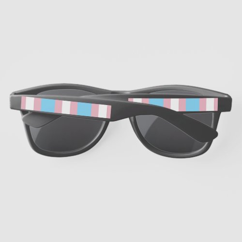 SlipperyJoes transgender pride flag diversity rig Sunglasses