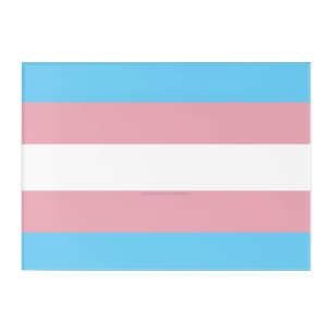 SlipperyJoe's transgender pride flag visibility di Acrylic Print