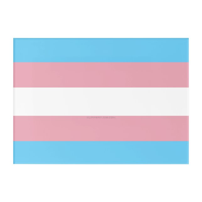 SlipperyJoe's transgender pride flag visibility di Acrylic Print (Front)