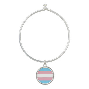 SlipperyJoe's transgender pride flag visibility di Bangle Bracelet