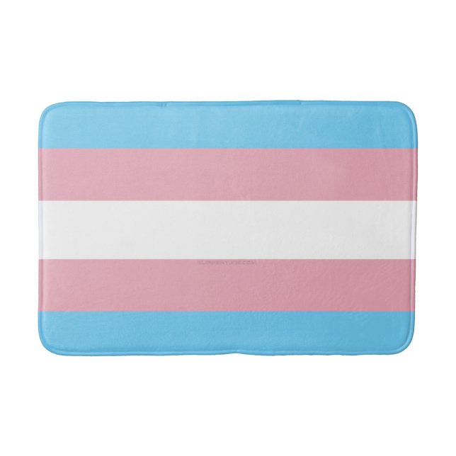 SlipperyJoe's transgender pride flag visibility di Bath Mat (Front)