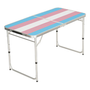 SlipperyJoe's transgender pride flag visibility di Beer Pong Table