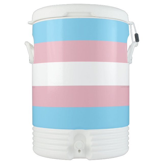 SlipperyJoe's transgender pride flag visibility di Beverage Cooler (Front)