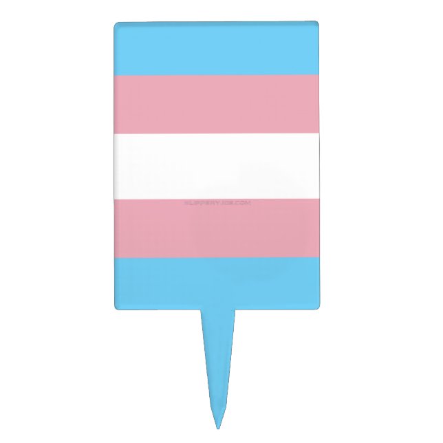 SlipperyJoe's transgender pride flag visibility di Cake Topper (Front)
