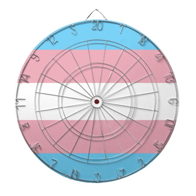 SlipperyJoe's transgender pride flag visibility di Dart Board (Front)