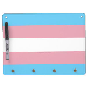 SlipperyJoe's transgender pride flag visibility di Dry Erase Board With Keychain Holder