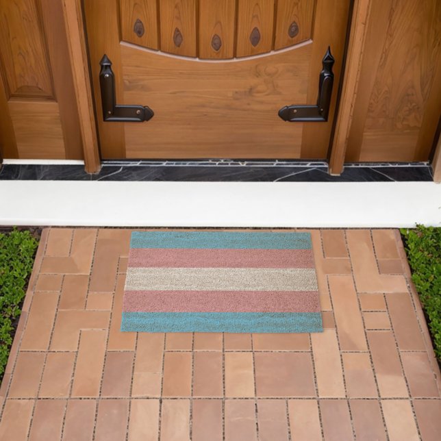 SlipperyJoe's transgender pride flag visibility di Fiber Doormat (Insitu (Outdoor))
