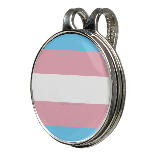 SlipperyJoe's transgender pride flag visibility di Golf Hat Clip (3/4)
