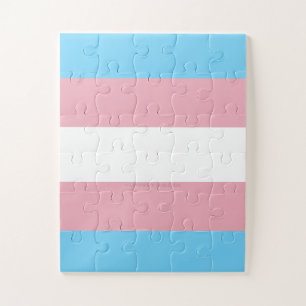 SlipperyJoe's transgender pride flag visibility di Jigsaw Puzzle