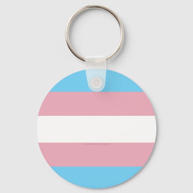 SlipperyJoe's transgender pride flag visibility di Keychain (Front)
