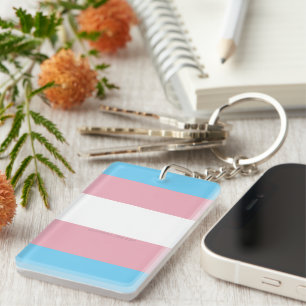 SlipperyJoe's transgender pride flag visibility di Keychain
