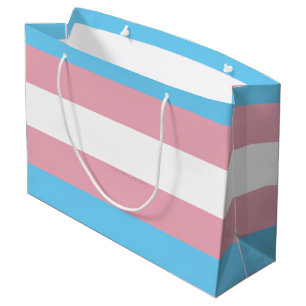 SlipperyJoe's transgender pride flag visibility di Large Gift Bag