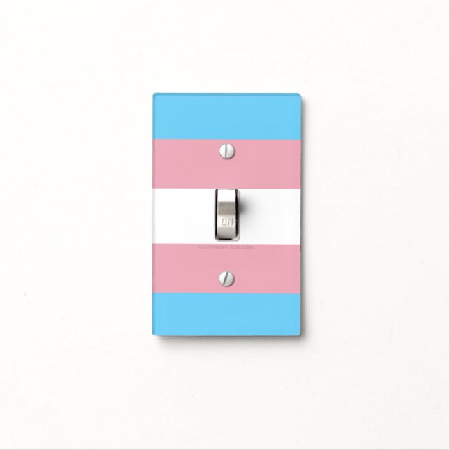 SlipperyJoe's transgender pride flag visibility di Light Switch Cover (In Situ)