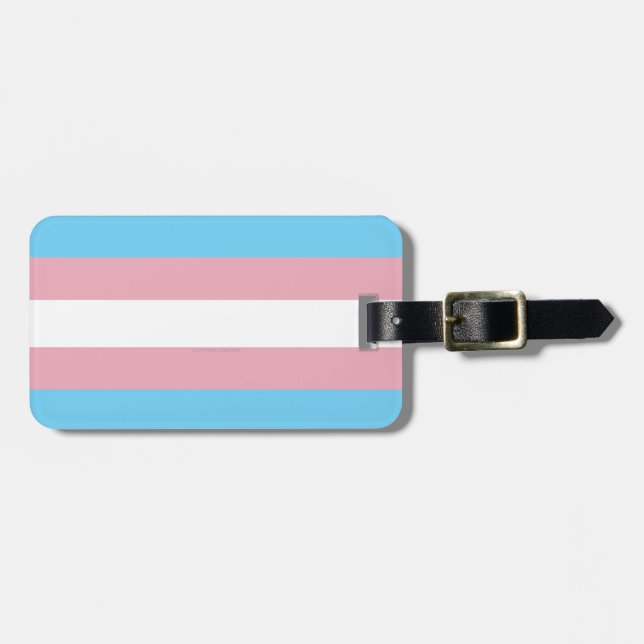 SlipperyJoe's transgender pride flag visibility di Luggage Tag (Front Horizontal)