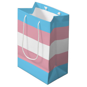 SlipperyJoe's transgender pride flag visibility di Medium Gift Bag