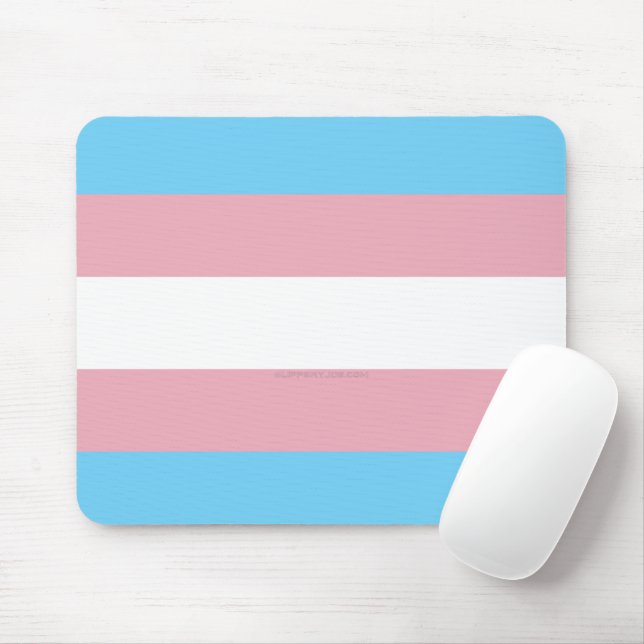 SlipperyJoe's transgender pride flag visibility di Mouse Pad (With Mouse)