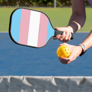 SlipperyJoe's transgender pride flag visibility di Pickleball Paddle