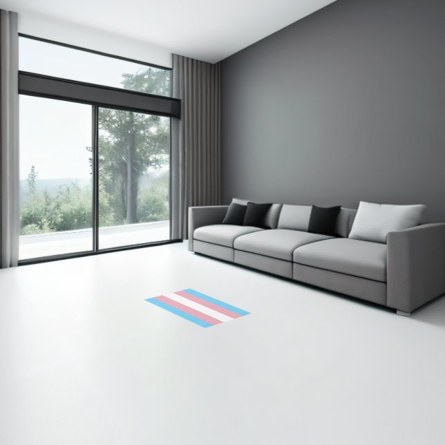 SlipperyJoe's transgender pride flag visibility di Rug (Insitu (Indoor 3))
