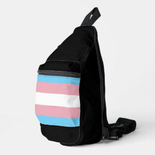 SlipperyJoe's transgender pride flag visibility di Sling Bag