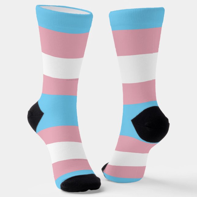 SlipperyJoe's transgender pride flag visibility di Socks (Angled)