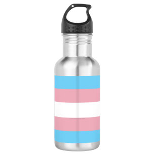 SlipperyJoe's transgender pride flag visibility di Stainless Steel Water Bottle