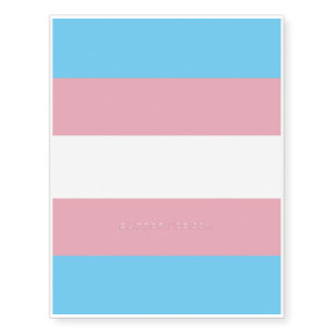 SlipperyJoe's transgender pride flag visibility di Temporary Tattoos