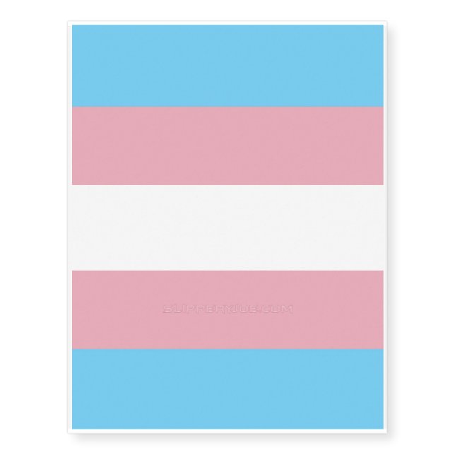 SlipperyJoe's transgender pride flag visibility di Temporary Tattoos (Front)