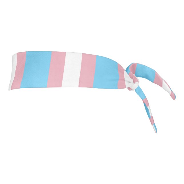 SlipperyJoe's transgender pride flag visibility di Tie Headband (Rotate 90)