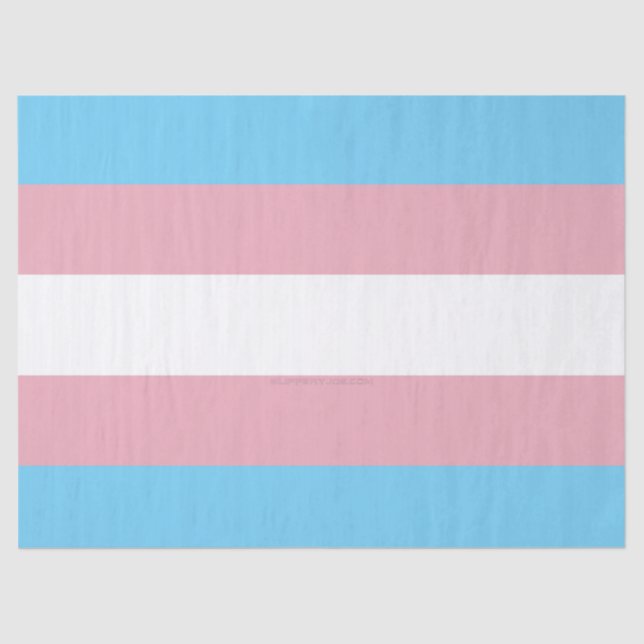 SlipperyJoe's transgender pride flag visibility di Tissue Paper (Front)
